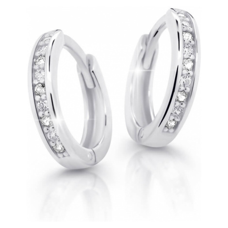 Cutie Jewellery Pôvabné kruhové náušnice z bieleho zlata C3342-80-X-2 biela