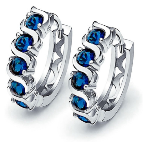 OLIVIE Strieborné náušnice BLUE 1,3 cm 0957