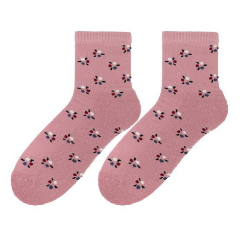 Bratex D-005 Women Women's Winter Terry Socks Pattern 36-41 pink 011