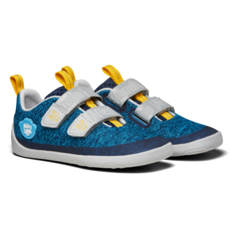 Barefoot tenisky Affenzahn - Sneaker Knit Happy Penguin modré