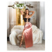 Sexy Koucla draped Maxi Skirt in Satin Look white