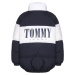 Tommy Jeans Zimná bunda  námornícka modrá / biela