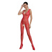 Passion ECO BS012 red - Bodystocking Farba: Červená