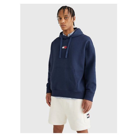 Tommy Hilfiger Jeans Mikina - Tommy Jeans TJM TOMMY BADGE HOODIE modrá