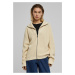 Women's knitted zip cardigan sandy