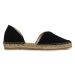 Manebi Espadrilky Suede Open-Side Flats K 1.0 O0 Čierna