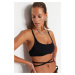 Trendyol Black Bralette Piping Top bikiny Top