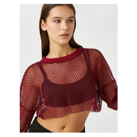 Koton Mesh Window Detailed Sports Sweatshirt