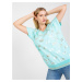 Cotton blouse plus size with short sleeves
