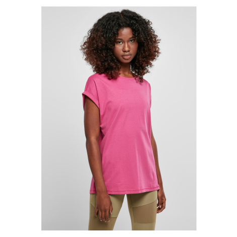 Women's T-shirt with extended shoulder light purple Urban Classics