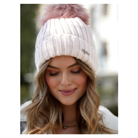 Light pink winter cap FASARDI
