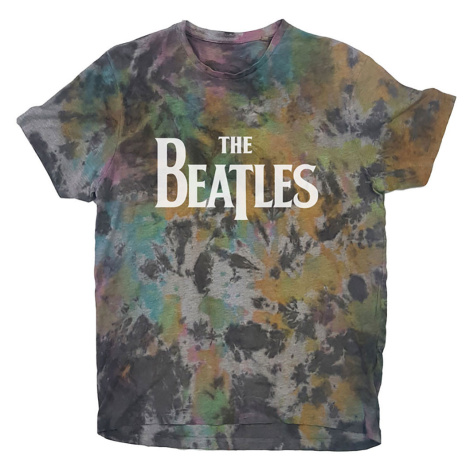 The Beatles tričko Drop T Logo Šedá