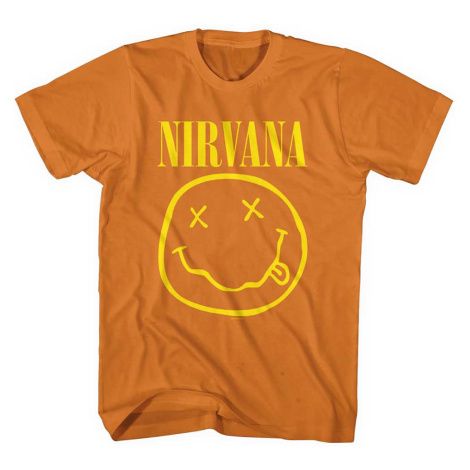 Nirvana tričko Yellow Smiley Oranžová