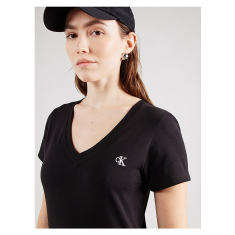 Calvin Klein Jeans Tričko  čierna / biela