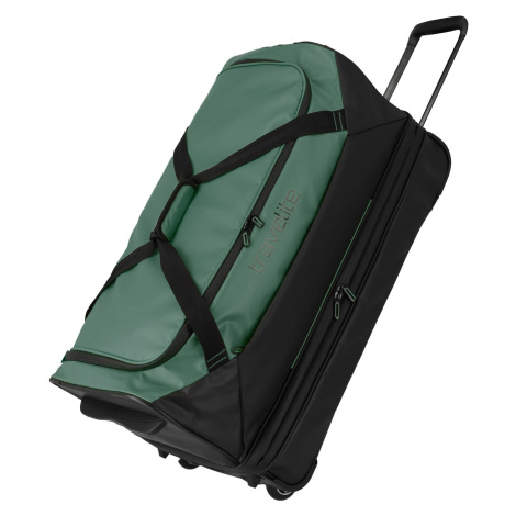 Travelite Basics Wheeled Duffle exp. Black/green 98/119 L TRAVELITE-96284-80