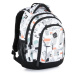 BAGMASTER - Školský batoh Supernova 21 A White /Black /Orange