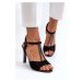 Women's high-heeled sandals with embellished straps Sergio Leone Black