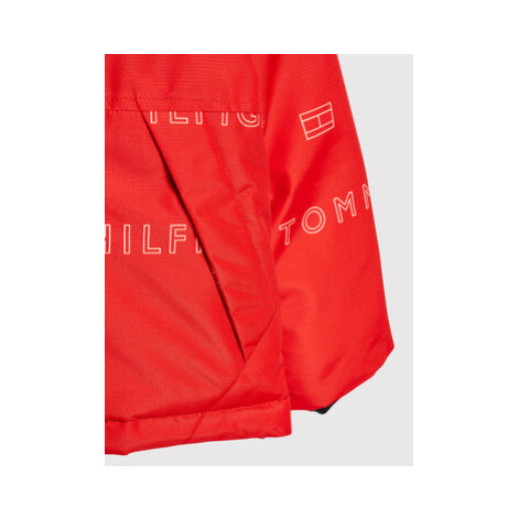 Tommy Hilfiger Vatovaná bunda Logo Repeat KB0KB07745 Červená Regular Fit
