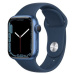 Apple Watch Series 7 41 mm Modrý hliník s hlbokomorsky modrým športovým remienkom