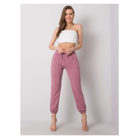 Sweatpants-RV-DR-6120.03P-dark pink Rue Paris