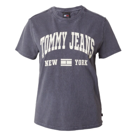 Tommy Jeans Tričko 'Varsity'  modrosivá / biela Tommy Hilfiger