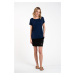 Women's blouse Ksenia with short sleeves - navy blue