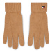 Tommy Hilfiger Dámske rukavice Essential Knit Gloves AW0AW10732 Béžová