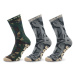 Globe Súprava 3 párov vysokých pánskych ponožiek Eco Camo Crew GB72139004 Farebná