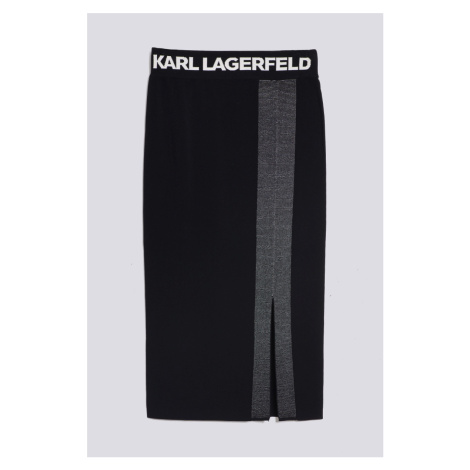Sukňa Karl Lagerfeld Lightweight Fine Knit Skirt Čierna