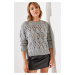 Bianco Lucci Women's Openwork Sweater