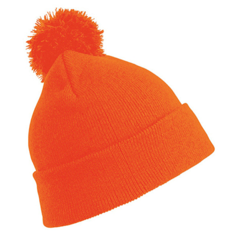 Result Detská zimná čiapka s brmbolcom RC028J Fluorescent Orange