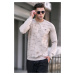 Madmext Beige Patterned Crewneck Knitwear Sweater 5968