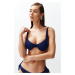 Trendyol Navy Blue Balconette Bikini Top