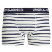 JACK & JONES Boxerky 'Dave'  námornícka modrá / sivá melírovaná / oranžová / koralová / šedobiel