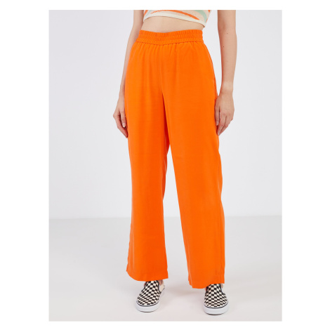 Neformálne nohavice pre ženy VERO MODA - oranžová