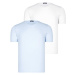 DUAL SET T8569 DEWBERRY BIKE COLLAR MENS T-SHIRT-BLUE-WHITE