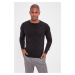 Trendyol Navy Blue Slim Crew Neck Textured Knitwear Sweater