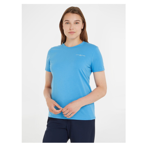 Blue Women's T-Shirt Tommy Hilfiger 1985 Reg Mini Corp Logo - Women