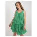 Green summer dress with ruffles OCH BELLA