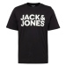 JACK & JONES Tričko  čierna / biela