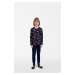 Boys' pyjamas Witalis, long sleeves, long legs - print/navy blue