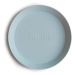 Mushie Round Dinnerware Plates tanier Powder Blue