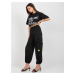 Black two-piece tracksuit with cargo trousers