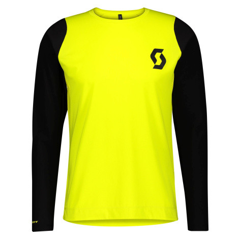 Men's Cycling Jersey Scott Trail Progressive L/Sl Sulphur Yellow/Black