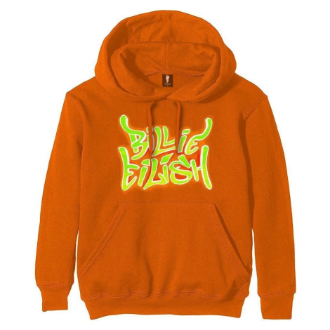 Billie Eilish Mikina Airbrush Flames Blohsh Orange