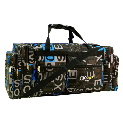 Modrá cestovná taška na rameno &quot;Alphabet&quot; - veľ. XL, XXL