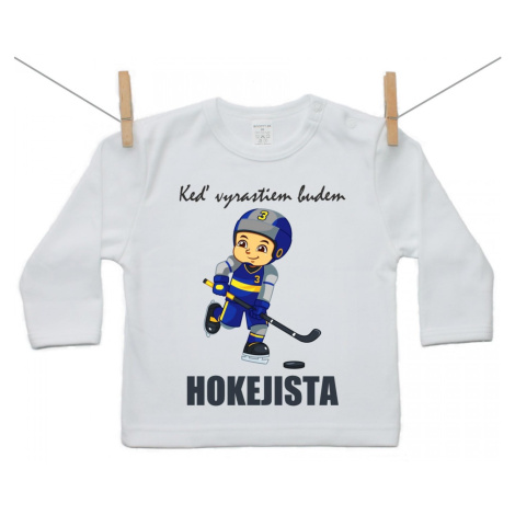 Boodyy Tričko s dlhým rukávom Keď vyrastiem budem hokejista 98