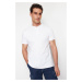 Trendyol White Regular/Normal Cut Collar Buttoned Basic T-shirt