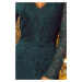 Zelené čipkované šaty s výstrihom CLAUDIO 170-3