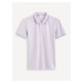 Svetlo fialové pánske basic polo tričko Celio Decolrayeb